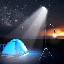 luz LED exterior tripode